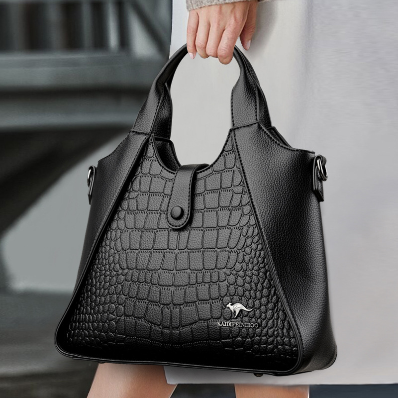 Crocodile Pattern Luxury Handbag
