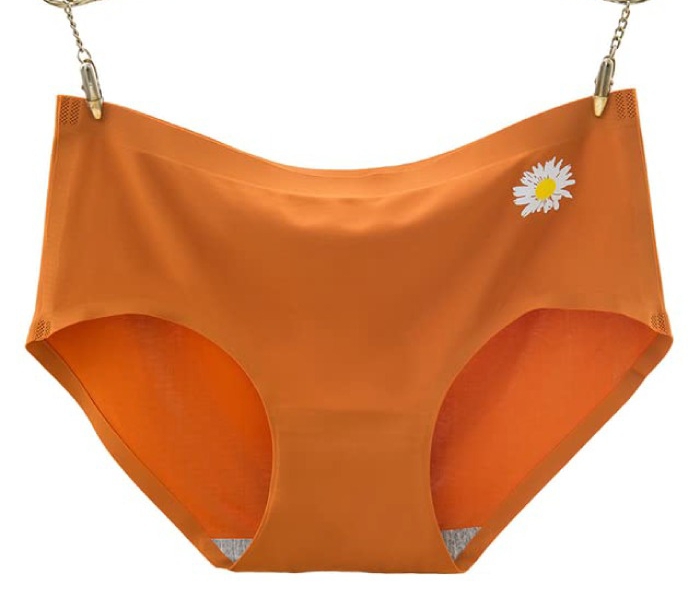 Women's Seamless Hipster Ice Silk flower Panty