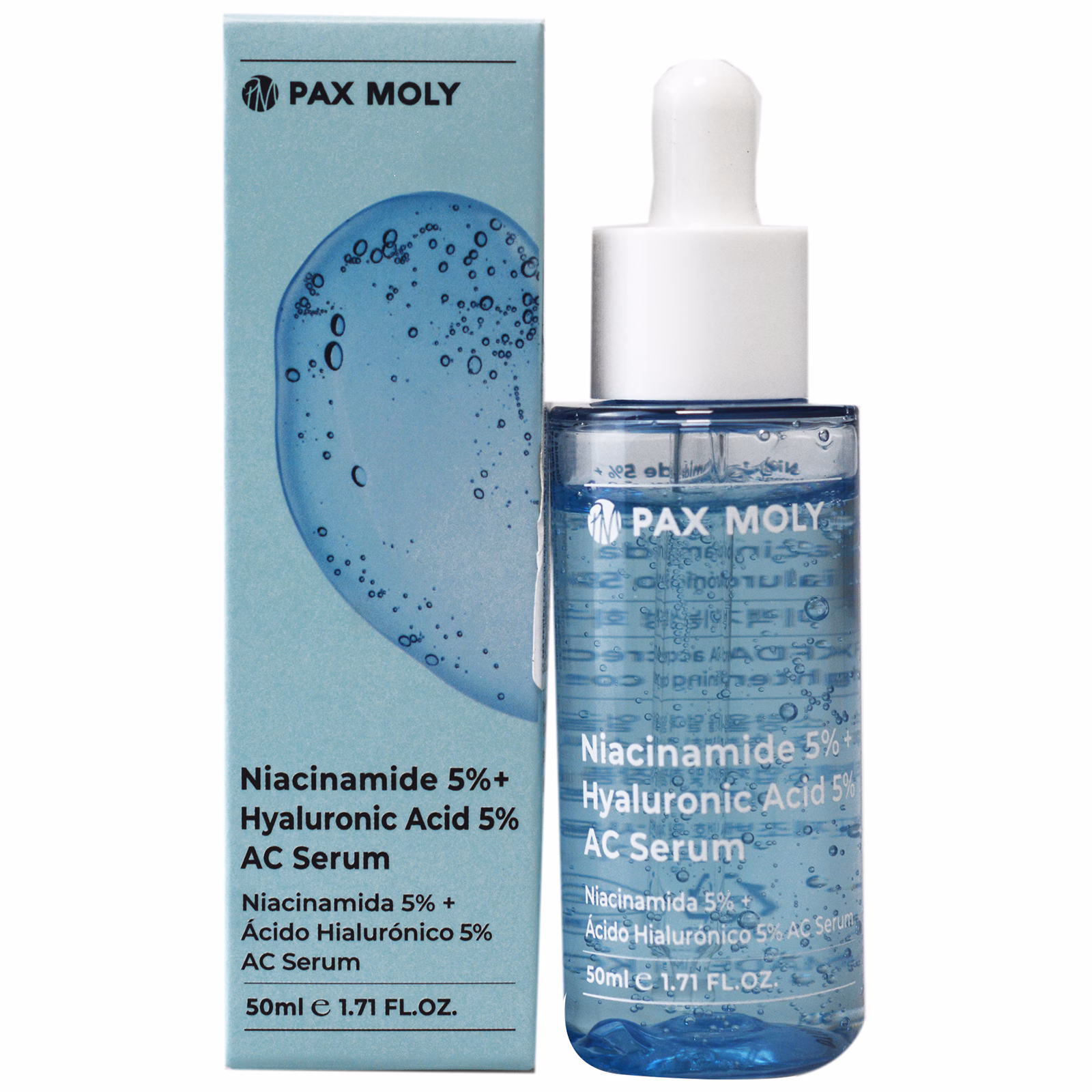 Pax moly niacinamide 5% Hyaluronic acid 5% ac serum-50ml