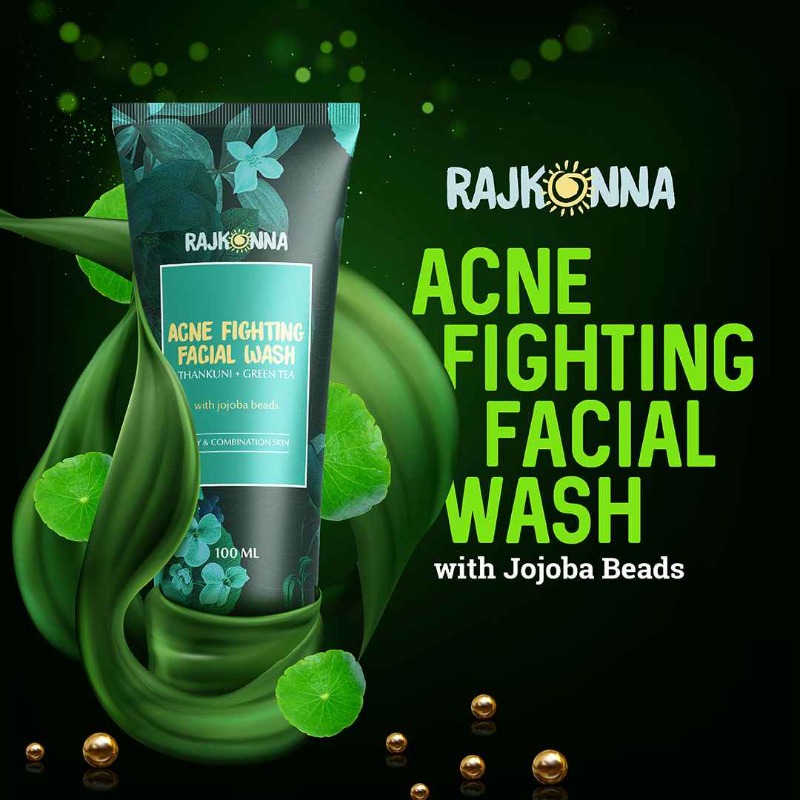 Rajkonna Acne Fighting Facial Wash With Jojoba Beads-100ml